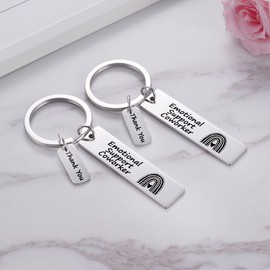 Ukodnus 2PC Emotional Support Coworker Keychain, Employee Leaving Gift, Colleague Appreciation Gifts, Retirement Present for Retired Coworker Going Away