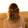 10 Pcs Flower Crown Headbands, Multicolor Boho, for Wedding