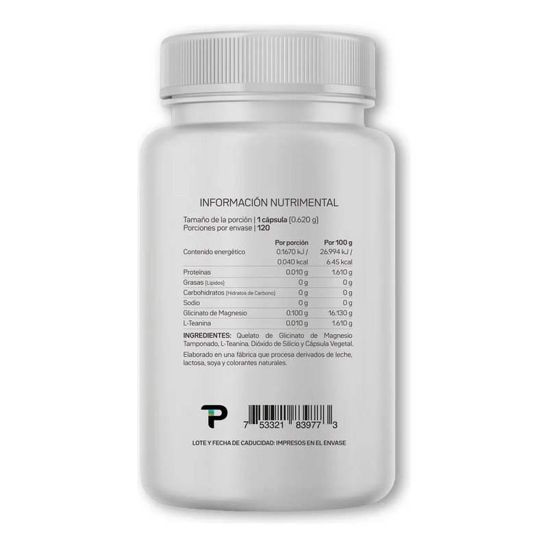 Primetech Nutrition Magnesio Glicinato Mag-100, 120 Cápsulas