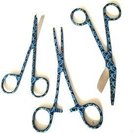 Set of 3 Bandage Scissors 5.5", Stitch Scissors 4.5" and Hemostat 5.5" Straight Made of Premium Quality Stainless Steel Scissors