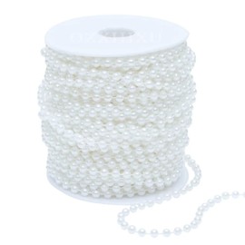 ZUJIACUN 33ft / 10m Long Christmas Bead Wreath Artificial Pearl Bead Chain Christmas Tree Wreath Chain Decorative Christmas Tree Holiday Wedding Party DIY Decorating Supplies
