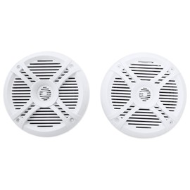 Rockville RMSTS65W Pair 800W 6.5" 2-Way Marine Boat Speakers, 4 Ohm, White, Waterproof, PEI Dome Tweeter, High Power Handling for Marine and Outdoor Use