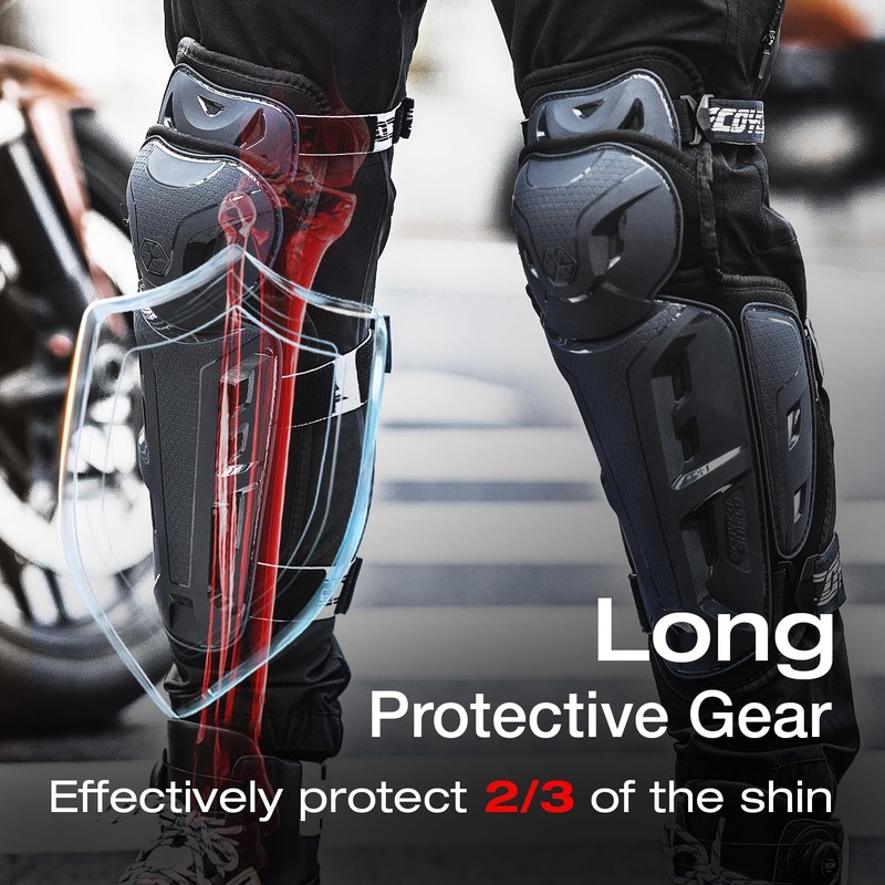 SCOYCO Motorcycle Knee Shin Guards for Men - CE Level