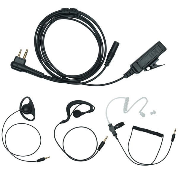 BVMAG Walkie Talkie Earpiece Headset with PTT Mic Compatible with