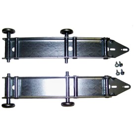 Garage Doors Building and Hardware Quick Turn Top Fixture Brackets with 4 Steel Rollers Low Headroom