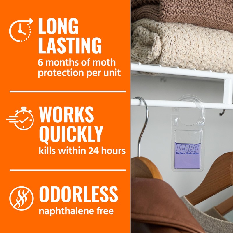 TERRO Clothes Moth Killer – T2903 3 Pack | Kills