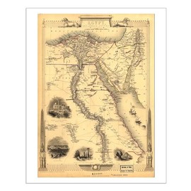 CafePress Ancient Egypt Map 16"x20" Poster on Heavy Semi-Gloss Paper