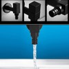 Bathroom Tap, Black Single Cold Water Tap, with Square Handle,