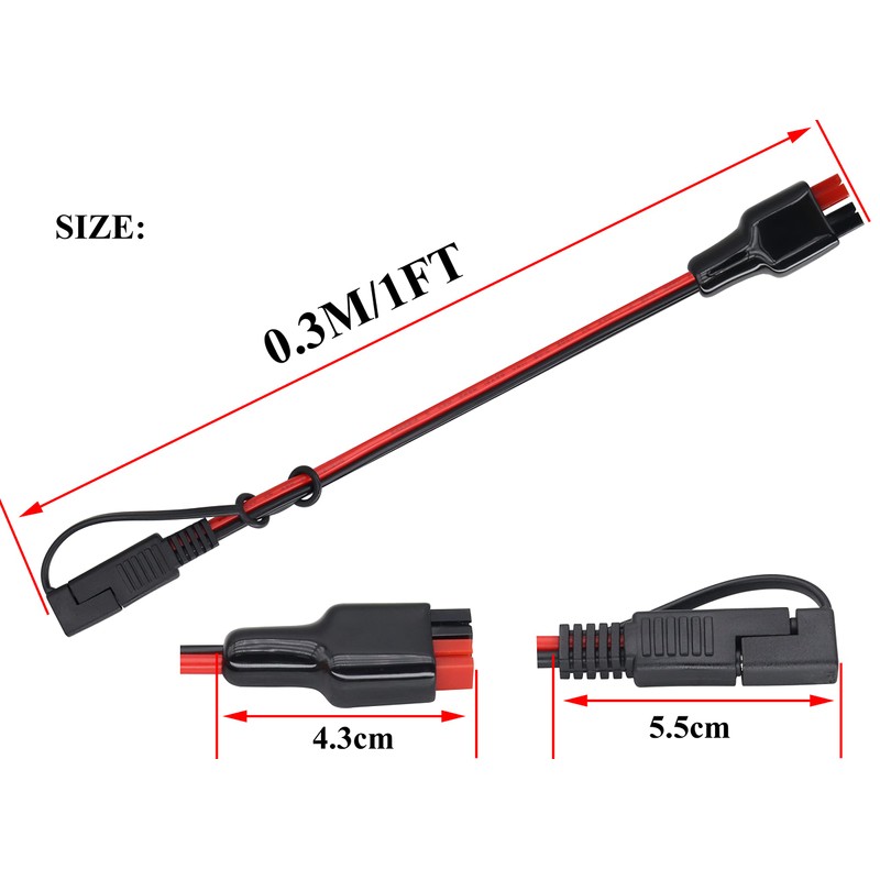 HCFeng 12AWG SAE to an-der-Son Cable Solar to SAE Extension