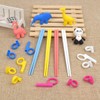 Training Chopsticks, 4 Pairs Cute Animal Shape Easy to Use
