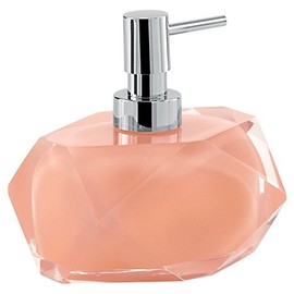 Gedy Chanelle Soap Dispenser, Resin, Salmon, 7.8 x 11.5 x 12.6