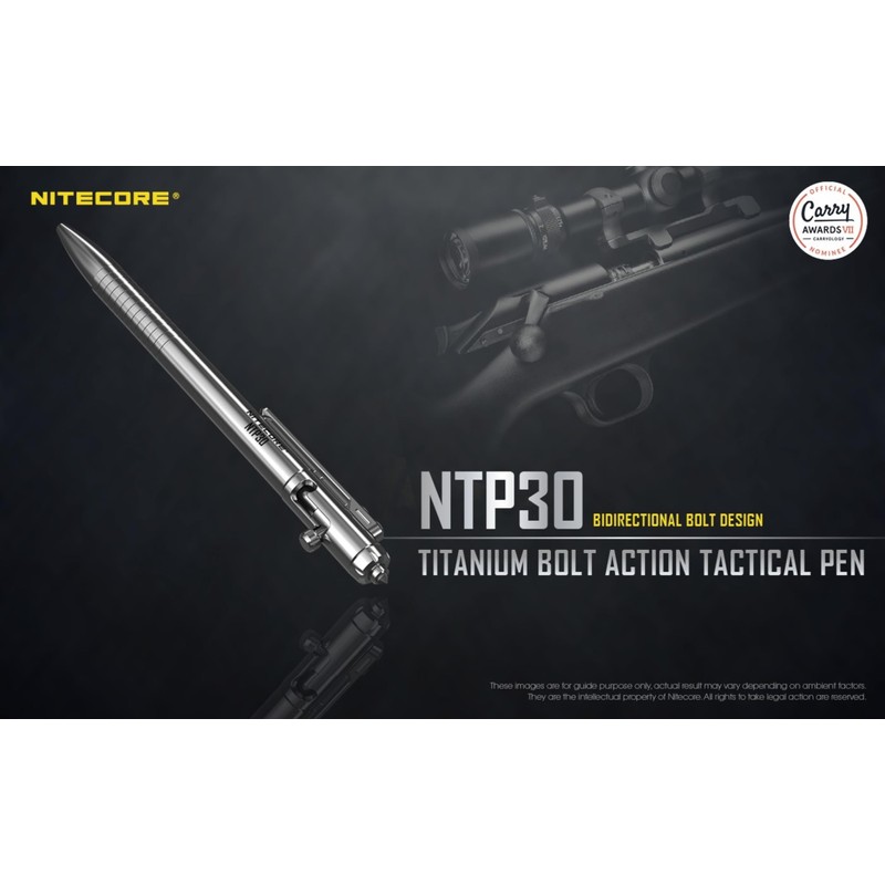 Nitecore NCNTP30 Bolt Action Tactical Pen, Grey
