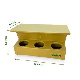 Gaun Pigeon Feeder and Waterer with 3 Hole – Automatic Bird Water Dispenser and Food Feeder for Pigeons, Doves, Quails, Ducks, Chickens – Cage Accessory for Poultry Care
