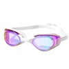 ProudDemon Schwimmbrille mit Verstellbarem Band, Getönte Gläser, Schwarz-Weiß (White Purple)