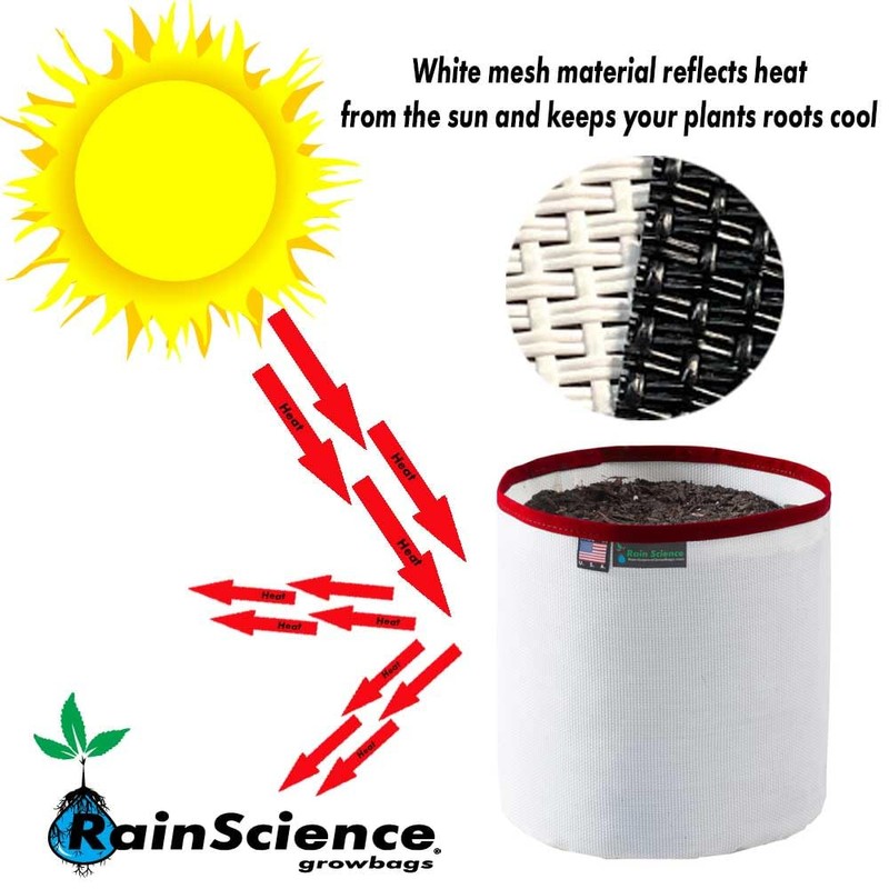 Rain Science Grow Bag 2 Gallon, Planting Pots - Colorful