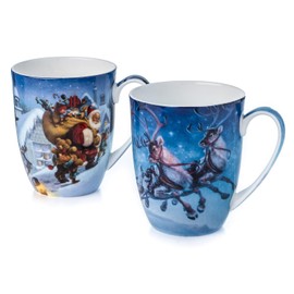 Scott Gustafson Santa Claus Set of 2 Mugs