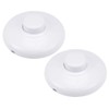 uxcell Inline Foot Pedal Push Button Switch, Round Lamp Light