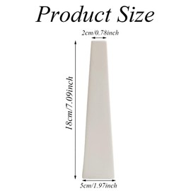18CM Small Ceramic Bud Vase Square Decorative Floral Vase Tall Conic Flower Single Stem Vases Floral Centerpiece for Wedding and Office(White)