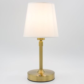 Cordless Table Lamp Rechargeable Touch Gold Mini Small Lamp Adjustable Height 5200mAh Battery Operated with Stepless Dimming Function for Bedroom Nightstand Bathroom Kitchen Counter Home Decoration