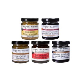 Terrapin Ridge Farms Just Enough Mini Sampler Set – 5 Gourmet Jams and Mustards