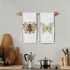 Floral Bee Butterfly Kitchen Towels 16x24 Inch Set of 2