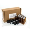 ZEJIA 3ml Roller Bottles 12Pack Amber Thick Glass Essential Oil