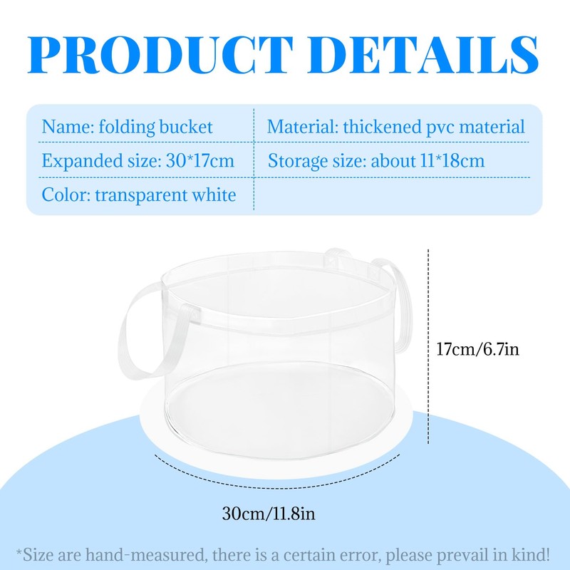 BOROLA 12L Collapsible Water Bucket Multi-Purpose Portable Folding Laundry Tub