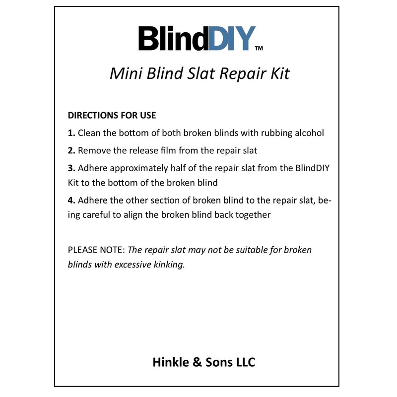 BlindDIY™ Clear Mini Blind Slat Repair Kit-Blind Repair Tabs with