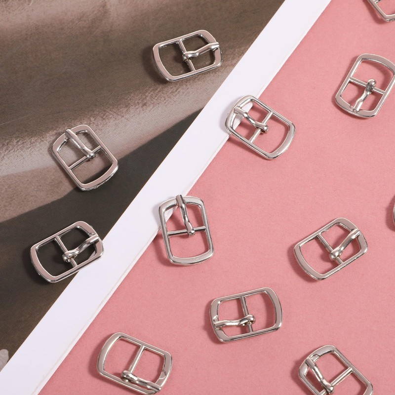 20pcs Shoes Buckles Metal Single Prong Pin Shoes Buckles, Adjustable