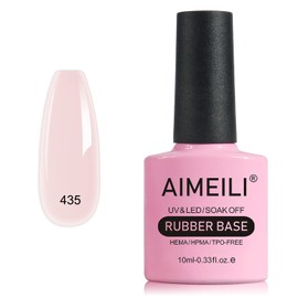 AIMEILI Rubber Base Pink Gel Nail Polish Nude Colors for Nails in UV LED Soak Off Gel Nail Gel Polish - (435) 10ml
