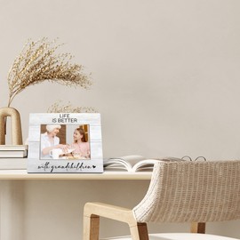 FLDAS Grandchildren Picture Frame 8x10, Grandparents Photo Frames, Gifts for Grandparents Picture Frames from Grandchild for Mothers Day Fathers Day, Life is Better with Grandchildren Photo Frame 5X7