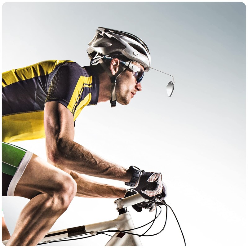 Accmor Bike Eyeglass Mirror, 360 Degree Adjustable Bicycle Cycling Rear