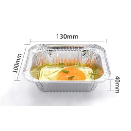 Aluminum BBQ Plates, Aluminum Foil Pans, Disposable Foil Pans, Heavy Duty Food Containers, Pie Pans, Freezer & Oven Safe, Pack of 30 (260ml, Square plastic cover)