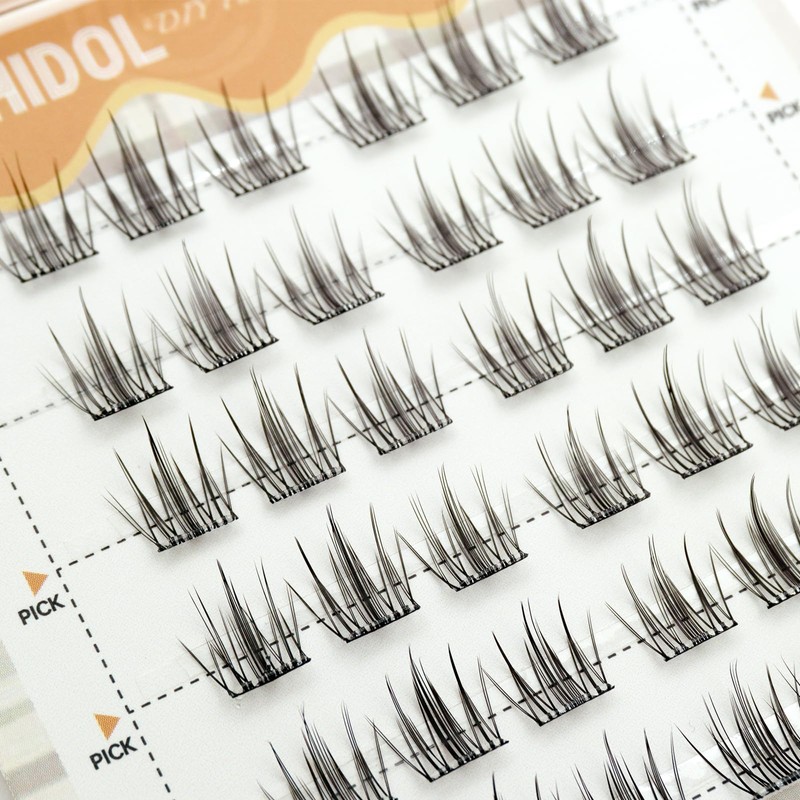 LASHIDOL Partial Eyelashes, No Glue Required, Instant Pita Eyelashes, For