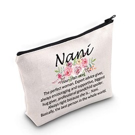 Nani Cosmetic Makeup Bag Nani Gift Grandma Thank You Gift Birthday Gift Mother's Day Gift for NaniÂ  (Nani noun)