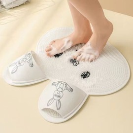 Non-slip Bathroom Foot Cleansing and Exfoliating Brush Foot Massager White