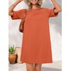 MEROKEETY Women's 2025 Summer Short Sleeve Dress Crewneck Casual Mini