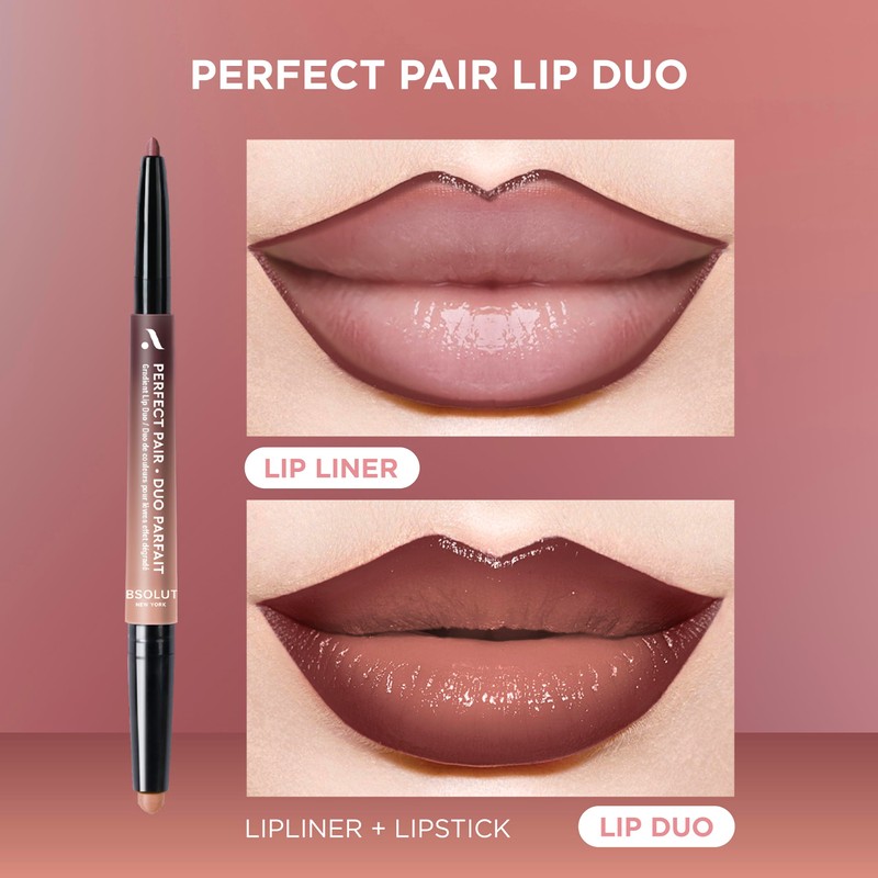 Absolute New York ALD05 Perfect Pair Lip Duo, Fuller and