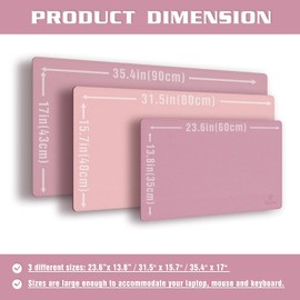 K KNODEL Desk Mat, Office Desk Pad, PVC Leather Desk Blotter, Laptop Desk Mat, Waterproof Desk Writing Pad for Office and Home, Dual-Sided (35 x 60cm, Purple/Pink)