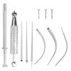 Cokoozoo 8pcs Piercing Tools Kit, Stainless Steel Flat Back Earring
