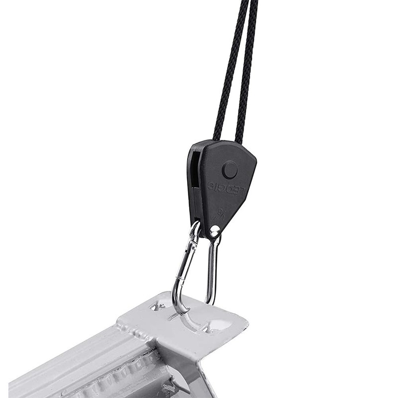 Tiardey 2PCS of 1/8" Adjustable Grow Light Rope Hanger,Fully Locking