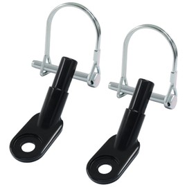 Luomorgo 2 Pack Bike Trailer Hitch Coupler - Heavy Duty Steel Bicycle Trailer Attachment for Child/Cargo/Pet Trailers (Black)