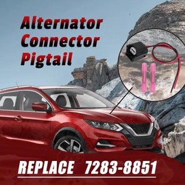 Alternator Connector Pigtail Compatible with Nissan Rogue 2014 2015 2016 2017 2018 2019 2-Way Harness Plug Wire Harness,Replace for 7283-8851