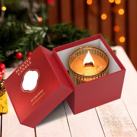 Jasmine Scented Candles, U-Shaped Stripe Creative Transparent Crystal Glass Jar Candles for Home Scented or As a Holiday Candle Gift for Your Lover, Family, Friends, and Colleagues