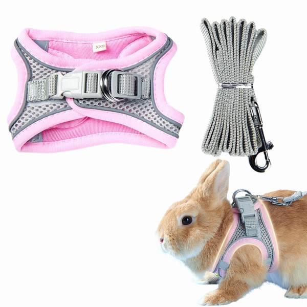 Pet Harness,Rabbit Harness and Leash Set, Breathable Pet Vest, Reflective