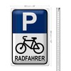 Parkplatzschild für Radfahrer | Metallschild | Wetterfest | 20 cm