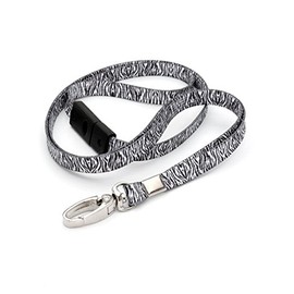 CKB LTD® 10x Breakaway ZEBRA Print Pattern Premium Safety Lanyard Neck Strap Swivel Metal Clip For ID Card Holder Funky Novelty Cool Lanyards Black and White - Pull Quick Release Design
