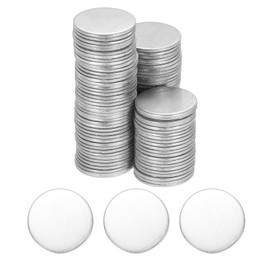 sourcing map 100Pcs Stainless Steel Disc Blank Stamping Tag Engraved Stainless Steel Round Charm Pendant 1.1mm(T) 16mm/0.63" for Pendant Bracelet Necklace Jewelry Making Earring