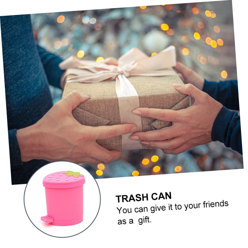 NUOBESTY Rubbish Bedroom Lid Decorative Shaped Pink Coffee Kitchen Adorable