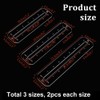 PH PandaHall 6pcs 3 Sizes Zipper Making Templates, Clear Acrylic